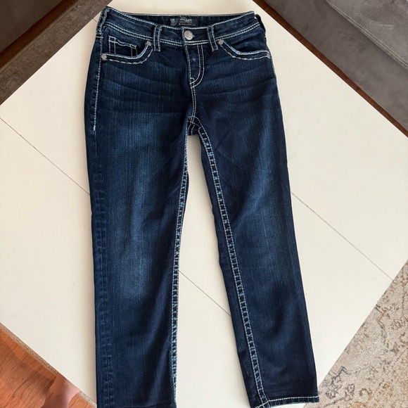 Silver Women’s Jeans Western Coastal Cowgirl Dark Wash Denim Blue Y2K - Picture 4 of 6